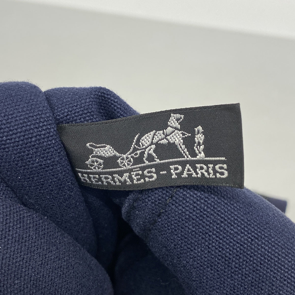 【6ge6419】エルメス トートバッグ フールトゥMM キャンバス ブラック ネイビー シルバー金具【中古】メンズ レディース ユニセックス