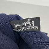 【6ge6419】エルメス トートバッグ フールトゥMM キャンバス ブラック ネイビー シルバー金具【中古】メンズ レディース ユニセックス