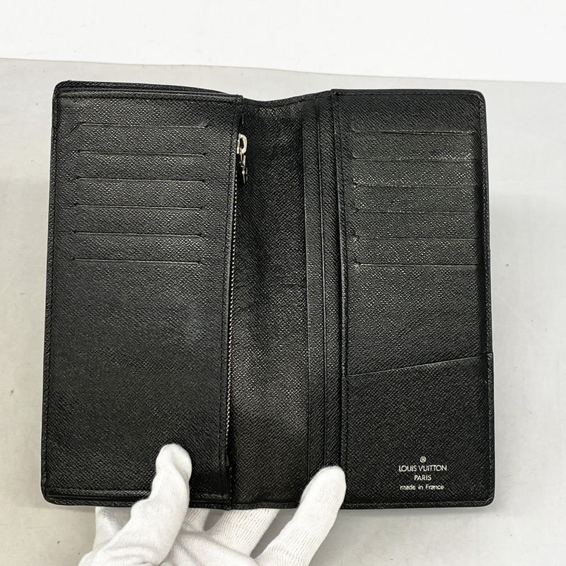 【6ge6434-k】ルイヴィトン 長財布 ダミエ・グラフィット ポルトフォイユブラザ N62665 ブラック グレー【中古】メンズ