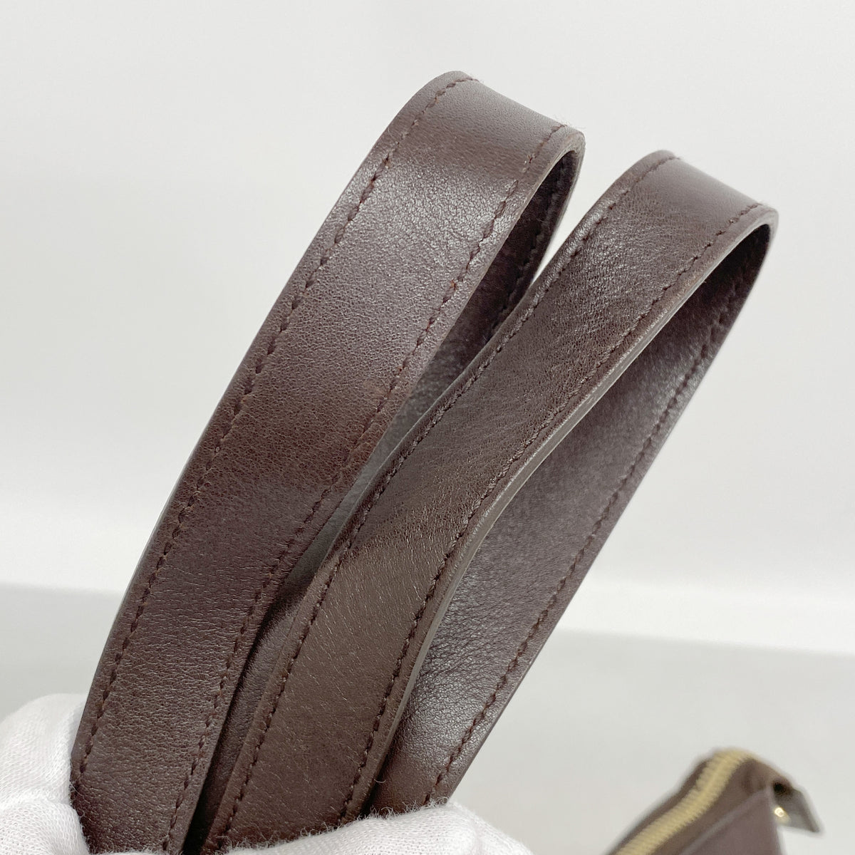 【6ge6441-k】グッチ トートバッグ グッチシマ 141470 レザー ブラウン ゴールド金具【中古】レディース
