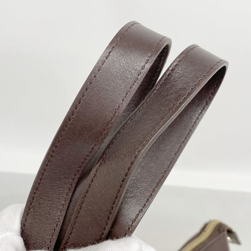 【6ge6441-k】グッチ トートバッグ グッチシマ 141470 レザー ブラウン ゴールド金具【中古】レディース