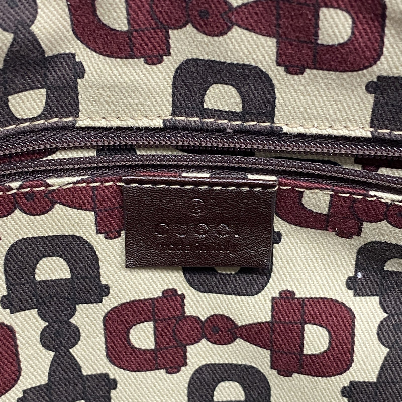 【6ge6441-k】グッチ トートバッグ グッチシマ 141470 レザー ブラウン ゴールド金具【中古】レディース