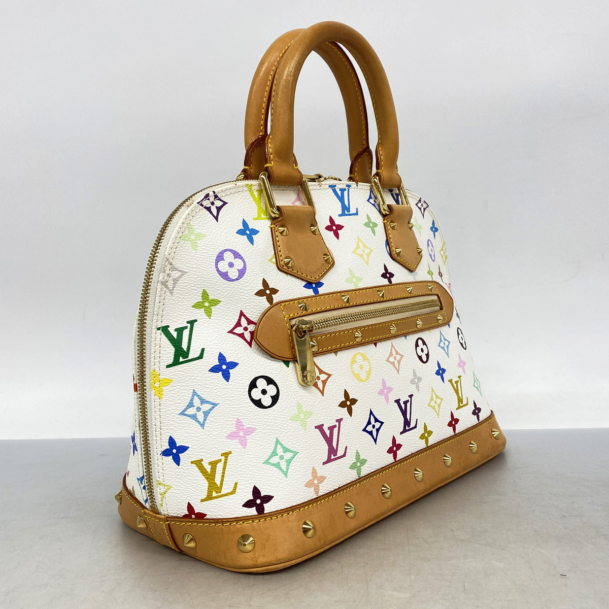 【6ge6452-k】ルイヴィトン ハンドバッグ モノグラム・マルチカラー アルマ M92647 ブロン【中古】レディース