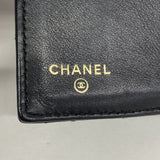 【6ge6460-k】シャネル 三つ折り財布 ボーイシャネル ラムスキン ブラック ゴールド金具【中古】レディース