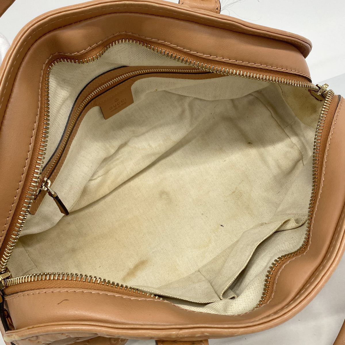 【6ge6461-k】グッチ ハンドバッグ グッチシマ 269955 レザー ブラウン ゴールド金具【中古】レディース