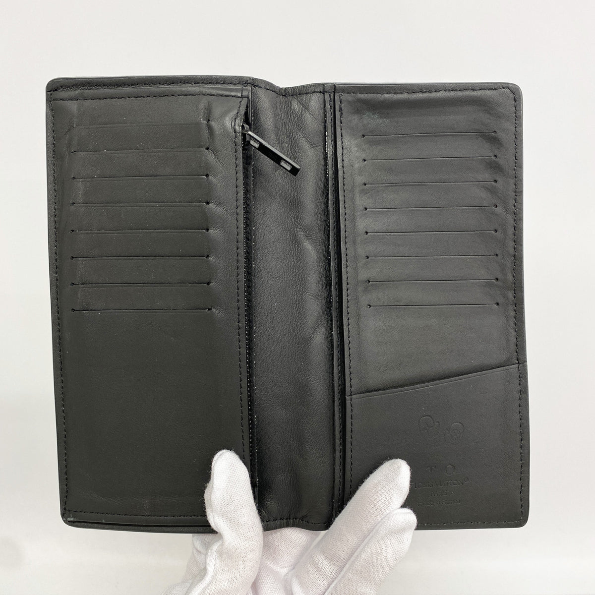 【6ge6467-k】ルイヴィトン 長財布 アエログラム ポルトフォイユブラザ M25942 ノワール【中古】メンズ
