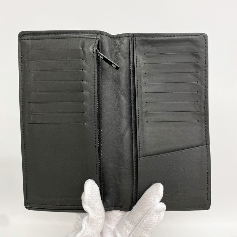 【6ge6467-k】ルイヴィトン 長財布 アエログラム ポルトフォイユブラザ M25942 ノワール【中古】メンズ