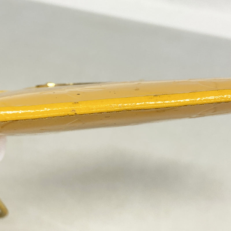 【6ge6469-k】ルイヴィトン コインケース ヴェルニ ポシェットクレNM M91738 ジョーヌパッション【中古】レディース