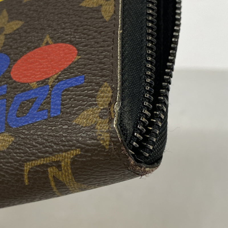 【6ge6472-k】ルイヴィトン 長財布 モノグラム ロゴストーリー ジッピーオーガナイザー M67826 ブラウン【中古】メンズ