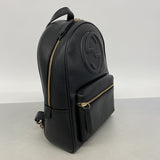 【6ge6474-k】グッチ リュック・デイパック ソーホー レザー ブラック ゴールド金具【中古】レディース