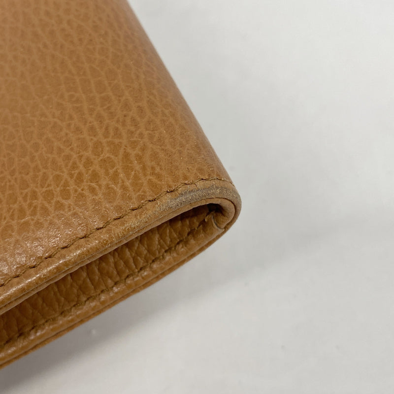 【6ge6475-k】グッチ 長財布 332747 レザー ブラウン ゴールド金具【中古】レディース