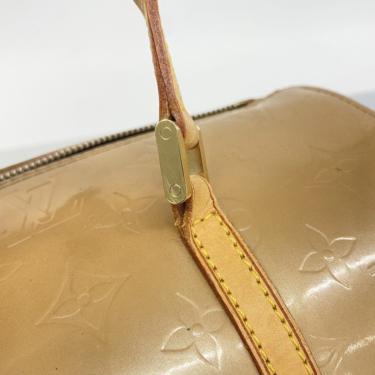 【6ge6478-k】ルイヴィトン ハンドバッグ ヴェルニ ベッドフォード M91329 ノワゼット【中古】レディース