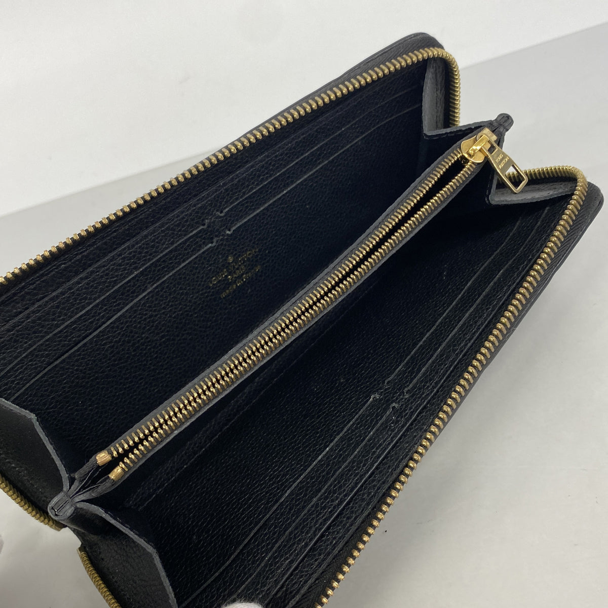 【6ge6481-k】ルイヴィトン 長財布 モノグラム・アンプラント ポルトフォイユクレマンス M60171 ノワール【中古】レディース