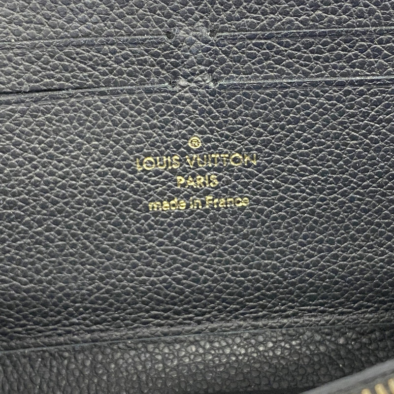 【6ge6481-k】ルイヴィトン 長財布 モノグラム・アンプラント ポルトフォイユクレマンス M60171 ノワール【中古】レディース