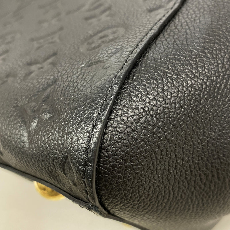 【6ge6488-k】ルイヴィトン ハンドバッグ モノグラム・アンプラント モンテーニュMM M41048 ノワール 2wayバッグ【中古】レディース