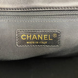 【6ge6490-k】シャネル ショルダーバッグ Wチェーン パゴダフラップ ラムスキン ブラック ゴールド金具【中古】レディース