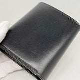 【6ge6494】セリーヌ 三つ折り財布 トリオンフ レザー ブラック ゴールド金具【中古】レディース