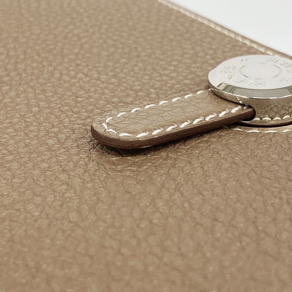 【6ge6496】エルメス 長財布 ドゴンGM トゴ エトゥープ シルバー金具 □O刻印【中古】メンズ レディース ユニセックス
