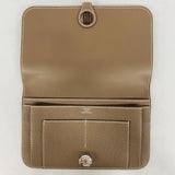 【6ge6496】エルメス 長財布 ドゴンGM トゴ エトゥープ シルバー金具 □O刻印【中古】メンズ レディース ユニセックス