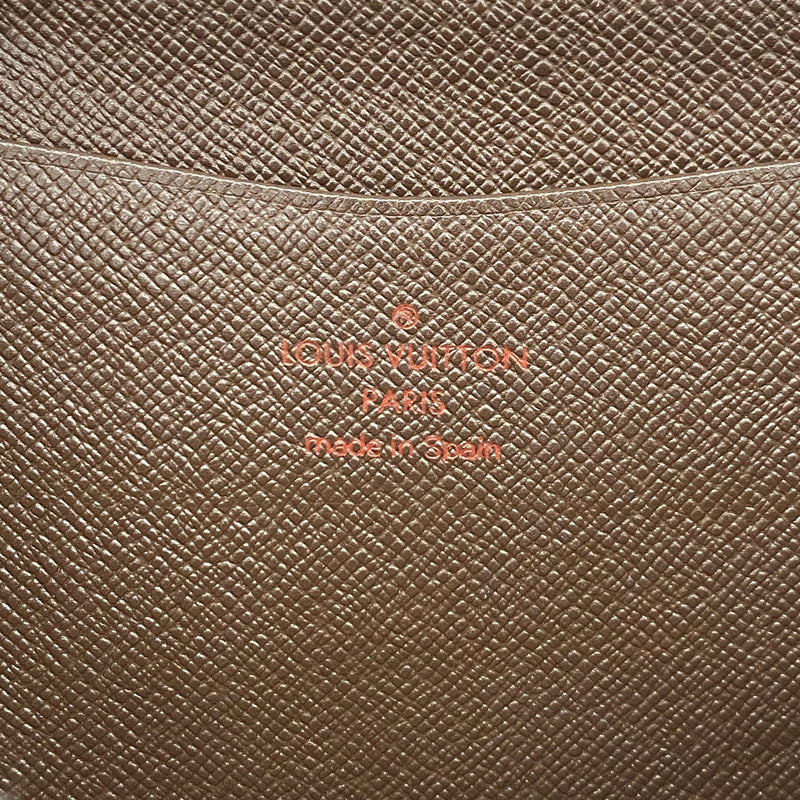 【6ge6507】ルイヴィトン 長財布 ダミエ ポルトモネジップ N61728 エベヌ【中古】レディース