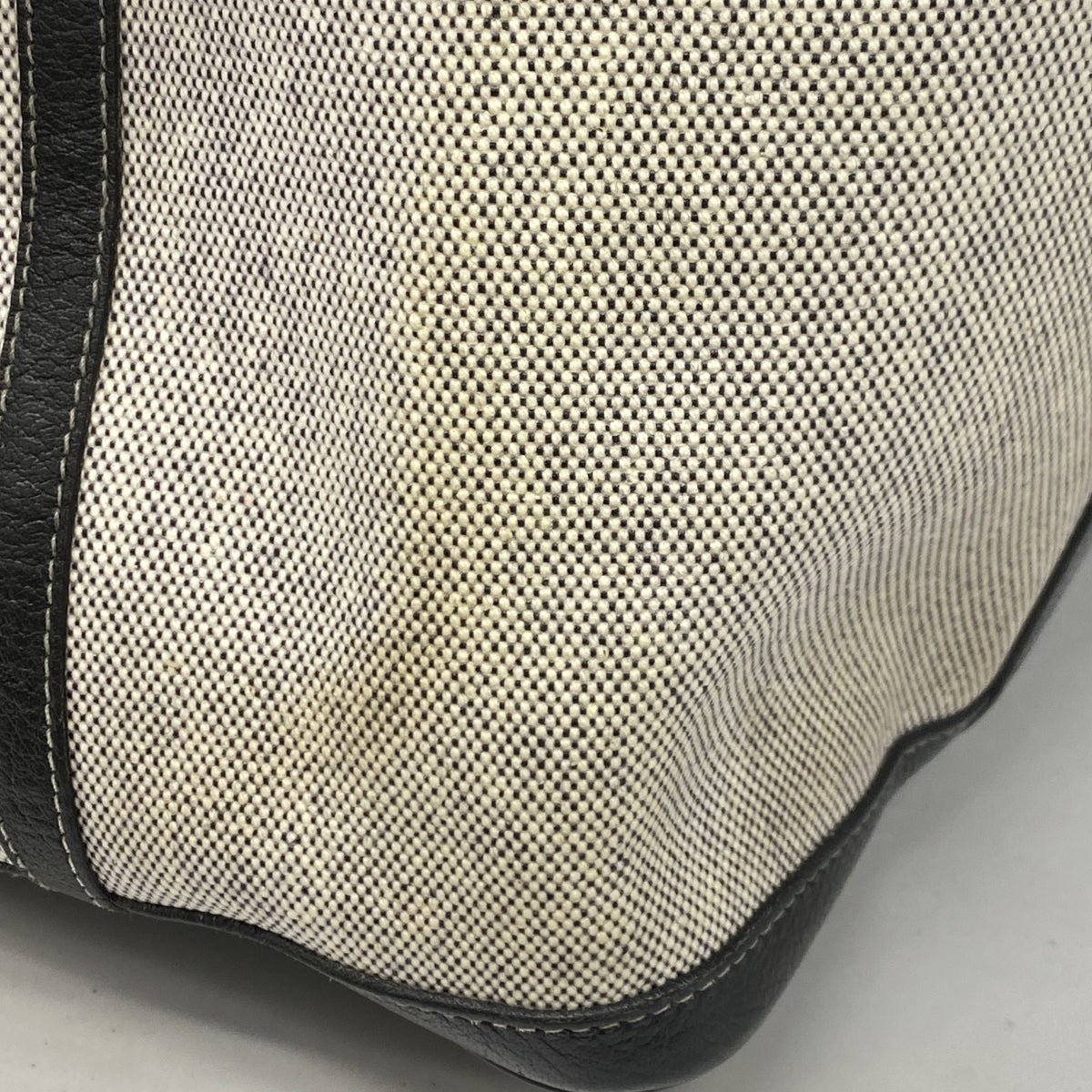 【6ge6512】エルメス トートバッグ ガーデンパーティPM トワルアッシュ ブラック シルバー金具 □F刻印【中古】レディース