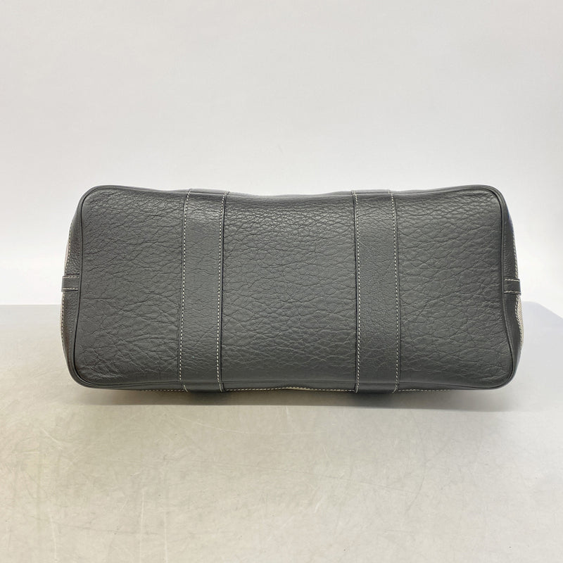 【6ge6512】エルメス トートバッグ ガーデンパーティPM トワルアッシュ ブラック シルバー金具 □F刻印【中古】レディース