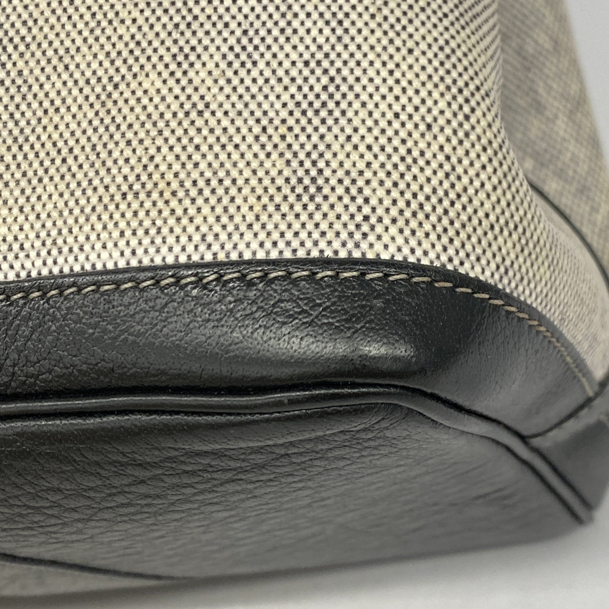 【6ge6512】エルメス トートバッグ ガーデンパーティPM トワルアッシュ ブラック シルバー金具 □F刻印【中古】レディース
