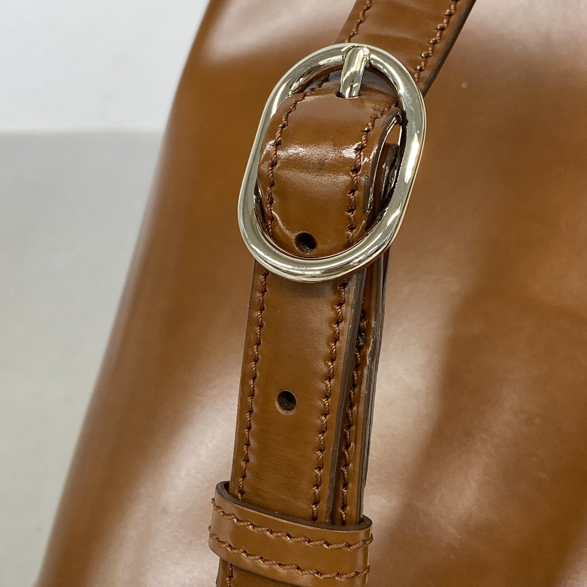 【6ge6513】カルティエ ショルダーバッグ パンテール レザー ブラウン シルバー金具【中古】レディース
