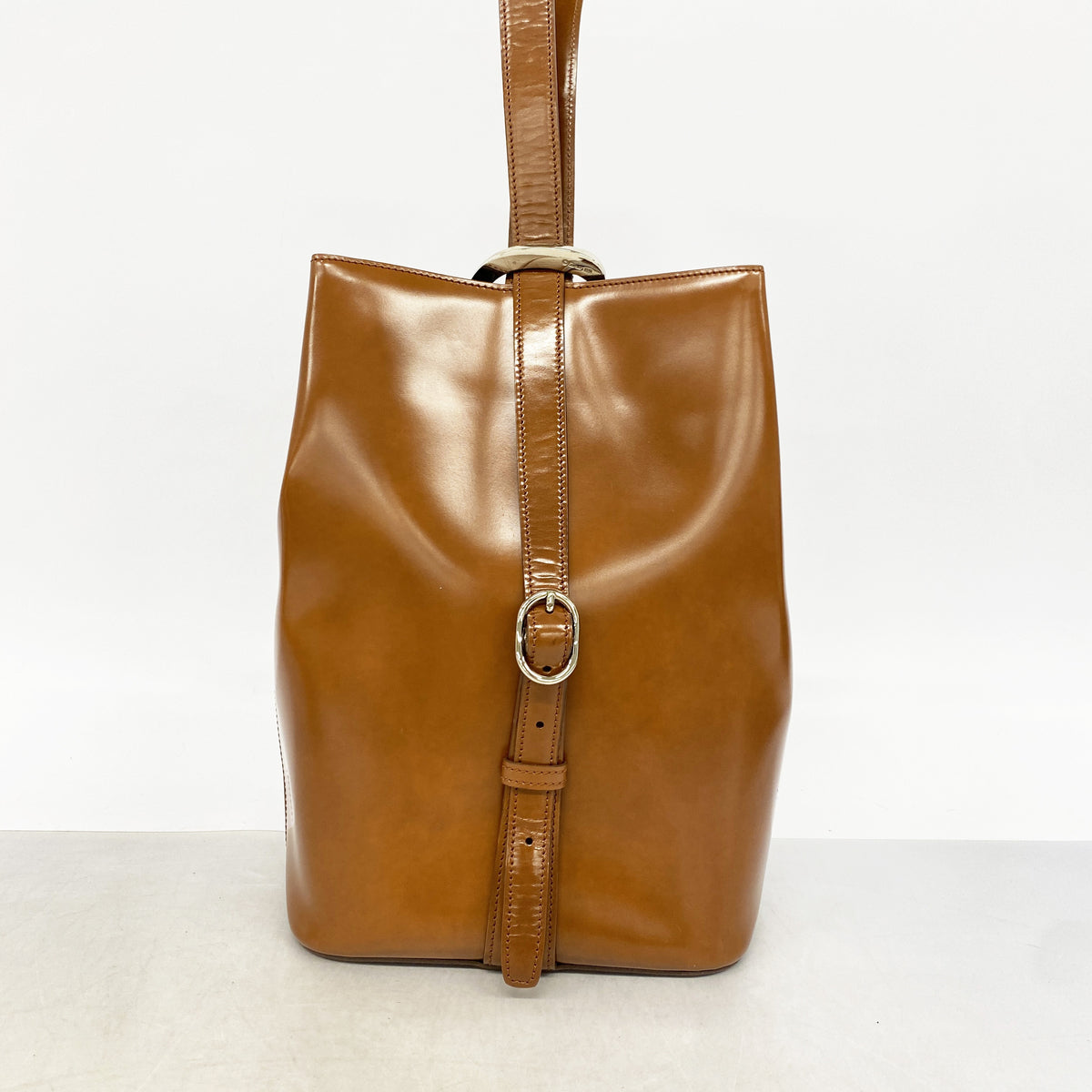 【6ge6513】カルティエ ショルダーバッグ パンテール レザー ブラウン シルバー金具【中古】レディース