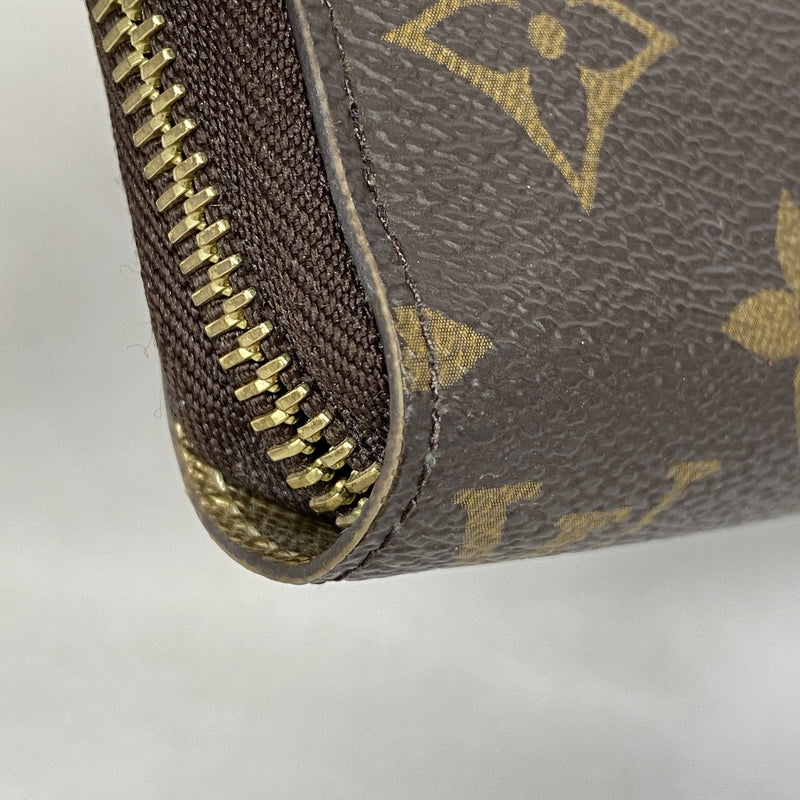【6ge6525】ルイヴィトン 長財布 モノグラム ジッピーウォレット M27030 ブラウン【中古】メンズ レディース ユニセックス