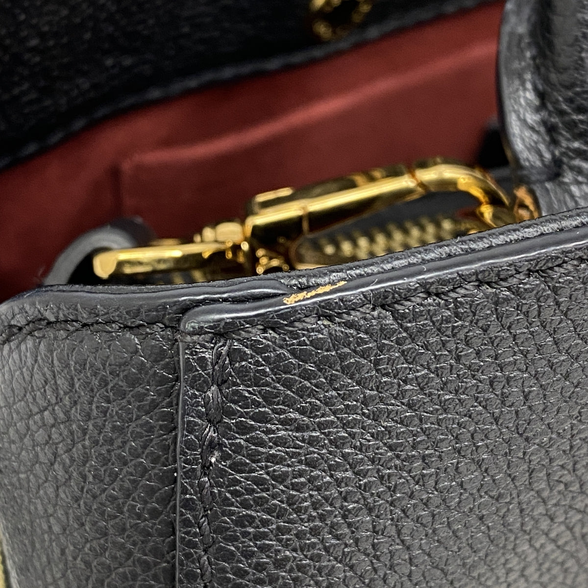 【6ge6528】ルイヴィトン ハンドバッグ モノグラム・アンプラント バイカラー モンテーニュBB M45778 ブラック ベージュ 2wayバッグ【中古】レディース