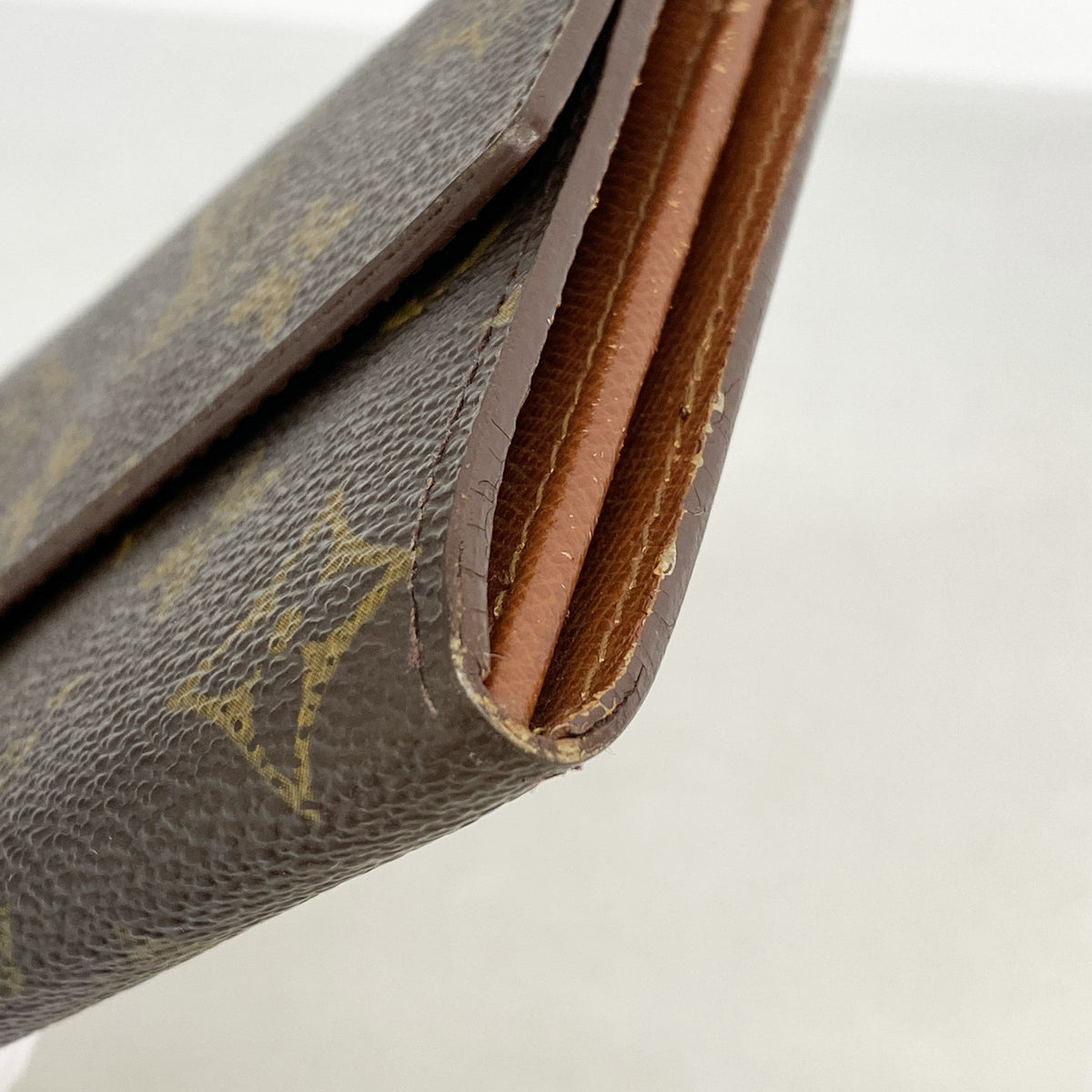 【6ge6535】ルイヴィトン 長財布 モノグラム ポシェットポルトモネクレディ M61725 ブラウン【中古】レディース