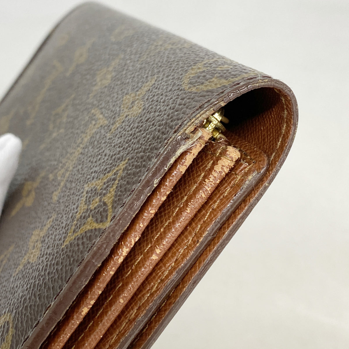 【6ge6535】ルイヴィトン 長財布 モノグラム ポシェットポルトモネクレディ M61725 ブラウン【中古】レディース