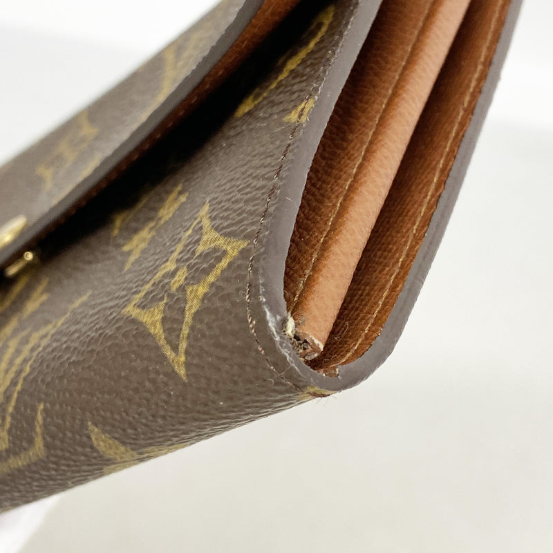 【6ge6566】ルイヴィトン 長財布 モノグラム ポシェットポルトモネクレディ M61725 ブラウン【中古】レディース