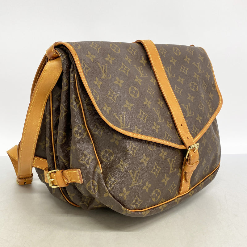 【6ge6583】ルイヴィトン ショルダーバッグ モノグラム ソミュール35 M42254 ブラウン【中古】レディース
