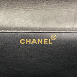 【6ge6587】シャネル ショルダーバッグ マトラッセ Wチェーン ダブルフェイス ラムスキン ブラック ゴールド金具【中古】レディース