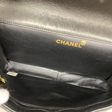 【6ge6587】シャネル ショルダーバッグ マトラッセ Wチェーン ダブルフェイス ラムスキン ブラック ゴールド金具【中古】レディース