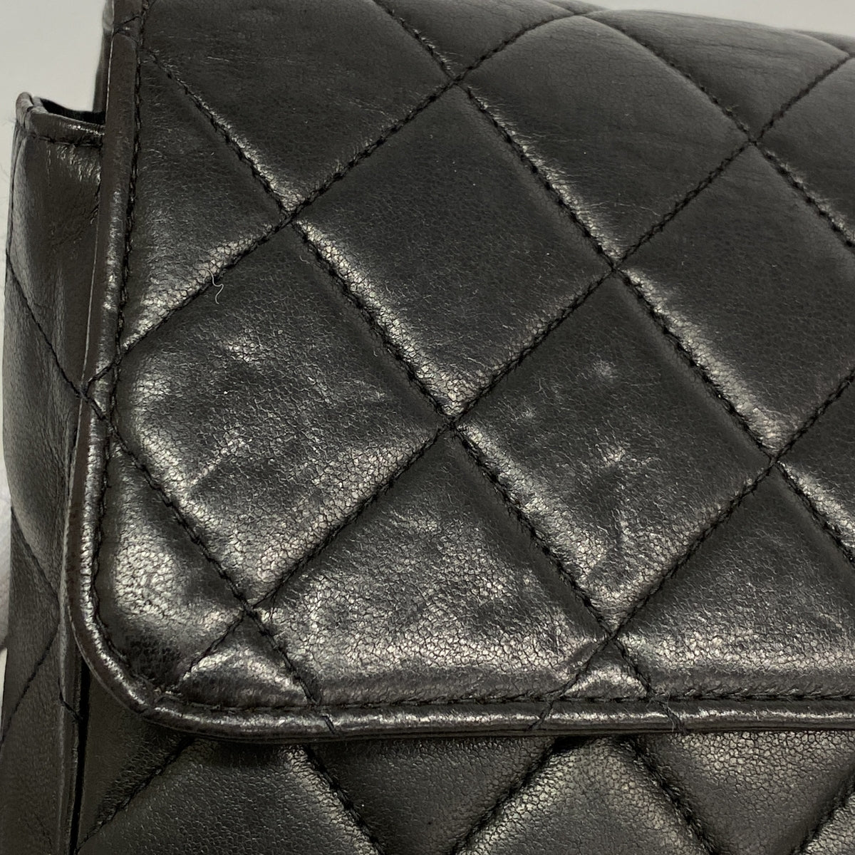 【6ge6587】シャネル ショルダーバッグ マトラッセ Wチェーン ダブルフェイス ラムスキン ブラック ゴールド金具【中古】レディース