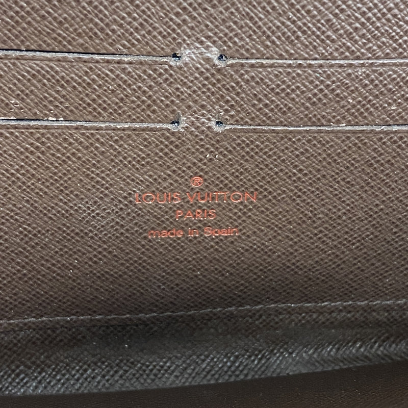 【6ge6595】ルイヴィトン 長財布 ダミエ ジッピーウォレット N60015 エベヌ【中古】メンズ レディース ユニセックス