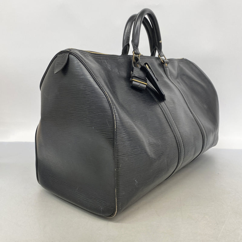【6ge6597】ルイヴィトン ボストンバッグ エピ キーポル50 M42962 ノワール【中古】メンズ レディース ユニセックス