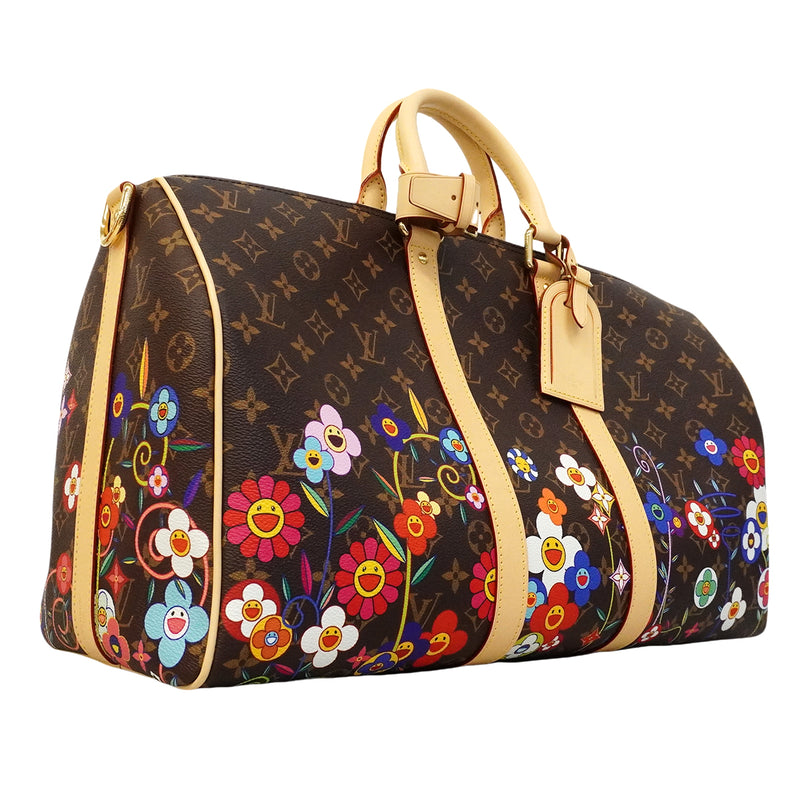 【6ge6603】ルイヴィトン ボストンバッグ モノグラム LV×TM キーポルバンドリエール45 M14182 ブラウン マルチカラー【中古】メンズ レディース ユニセックス