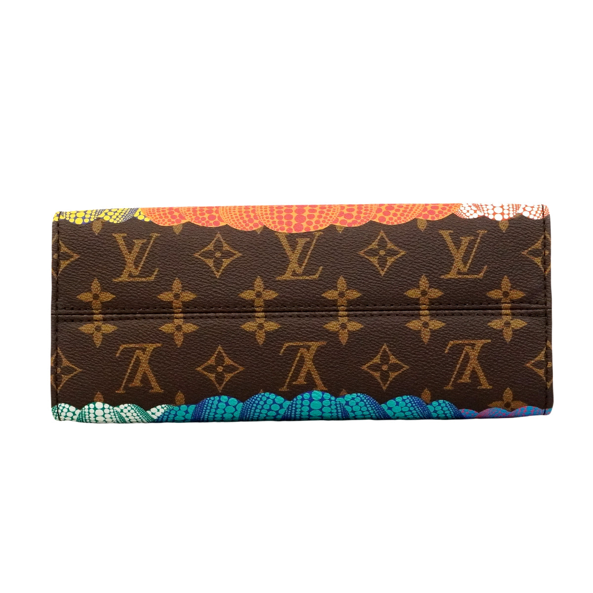 【6ge6614】ルイヴィトン ハンドバッグ モノグラム・パンプキン/LV×YK オンザゴーPM M46467 ブラウン レッド 2wayバッグ【中古】レディース