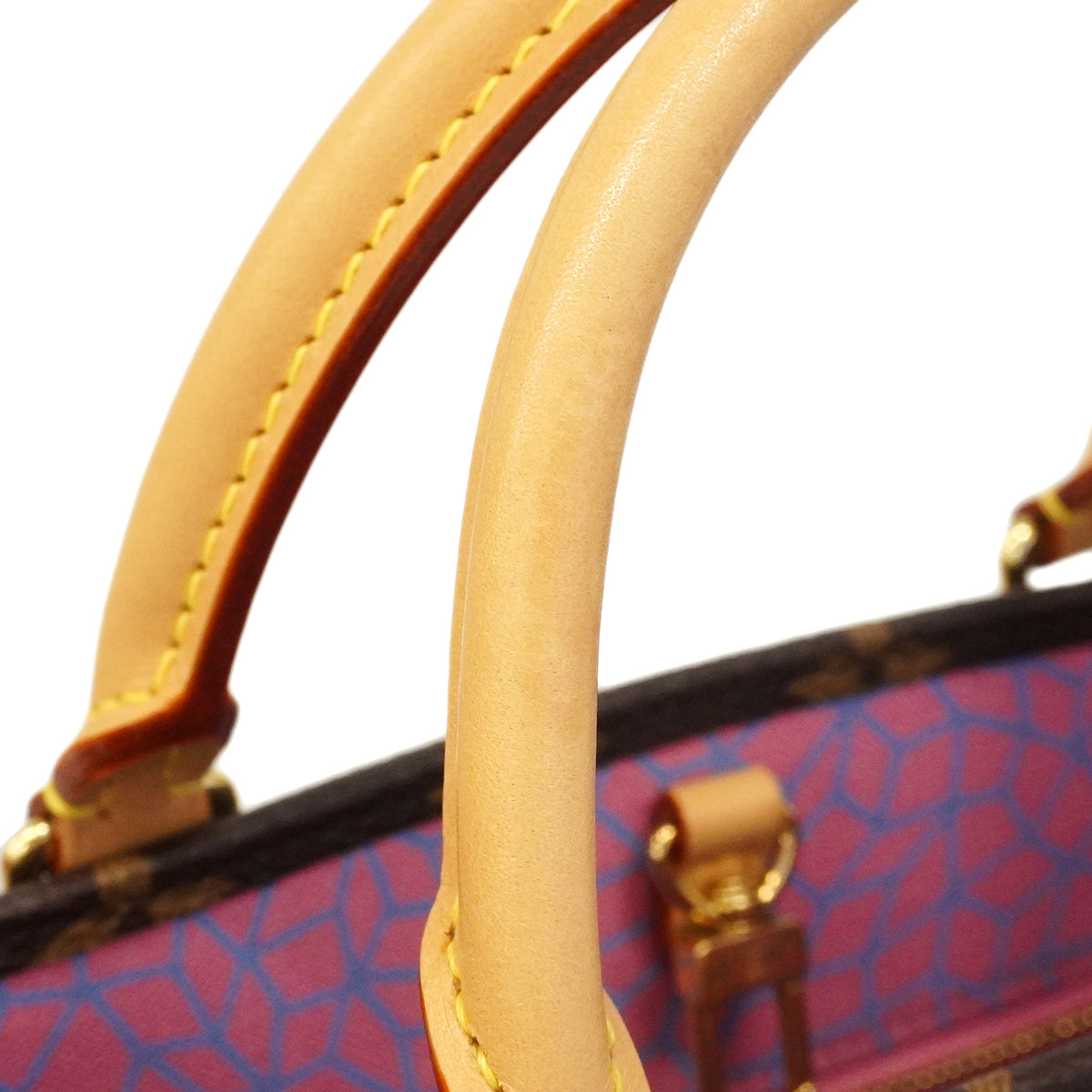 【6ge6614】ルイヴィトン ハンドバッグ モノグラム・パンプキン/LV×YK オンザゴーPM M46467 ブラウン レッド 2wayバッグ【中古】レディース