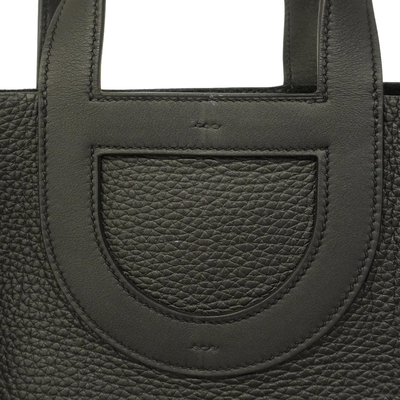 【6ge6620】エルメス ハンドバッグ インザループ18 トリヨンクレマンス ブラック シルバー金具 B刻印【中古】レディース