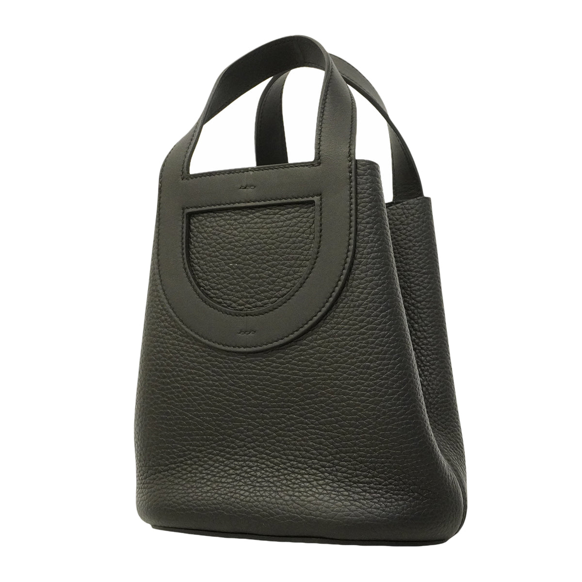 【6ge6620】エルメス ハンドバッグ インザループ18 トリヨンクレマンス ブラック シルバー金具 B刻印【中古】レディース