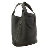 【6ge6620】エルメス ハンドバッグ インザループ18 トリヨンクレマンス ブラック シルバー金具 B刻印【中古】レディース
