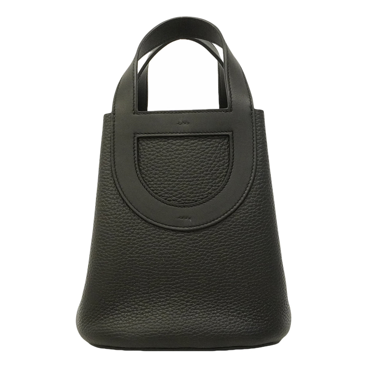 【6ge6620】エルメス ハンドバッグ インザループ18 トリヨンクレマンス ブラック シルバー金具 B刻印【中古】レディース