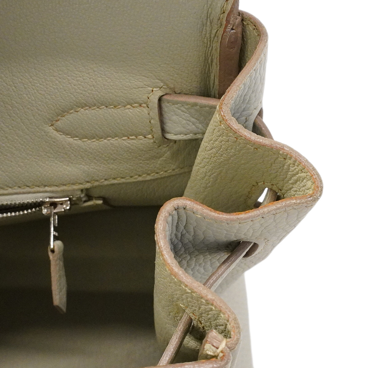【6ge6622】エルメス ハンドバッグ バーキン35 トリヨンクレマンス パールグレー シルバー金具 □Q刻印【中古】レディース