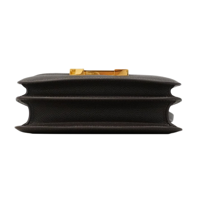【6ge6623】エルメス ショルダーバッグ コンスタンスミニ ヴォーエプソン ベブラン ゴールド金具 G刻印【中古】レディース