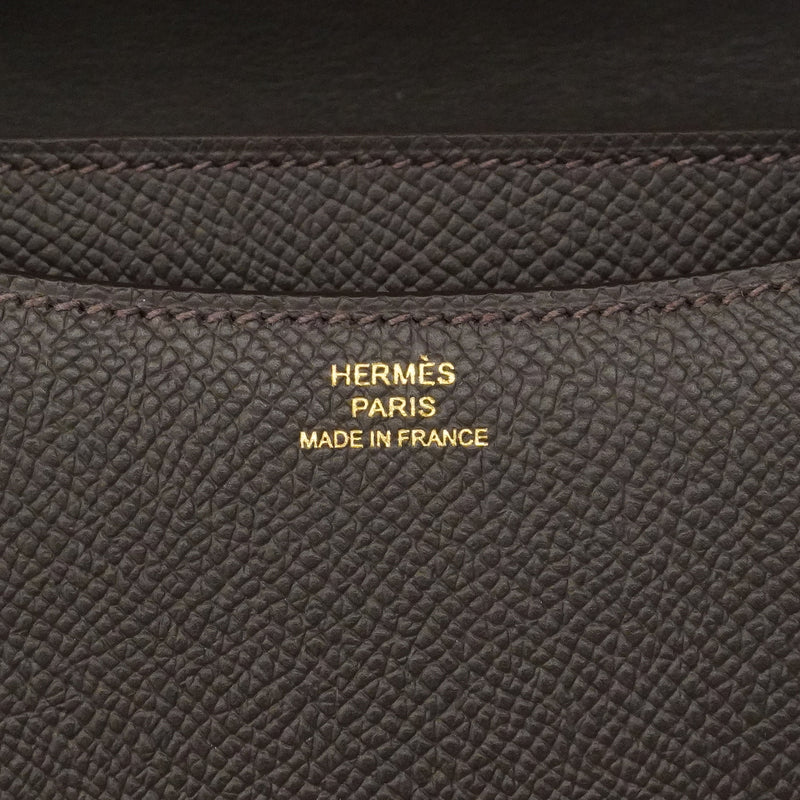 【6ge6623】エルメス ショルダーバッグ コンスタンスミニ ヴォーエプソン ベブラン ゴールド金具 G刻印【中古】レディース